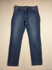 Curve Appeal Jeans Women's Blue Essential Skinny Straight Leg Dark Wash READ