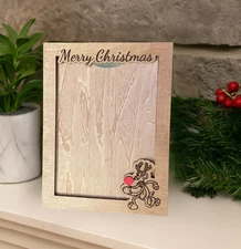 5x7 Christmas Wood Picture Frame Holiday Decoration Christmas Decoration