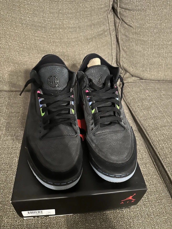 Nike Air Jordan 3 Retro X Quai 54 Talla 10 Lanzamiento Internacional AT9195-001 Usado Foto 2 de 4