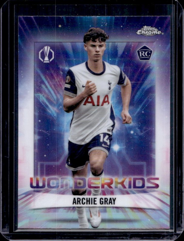 2024-25 Topps Chrome UEFA Archie Gray Wonderkids RC Rookie #WK-5 Tottenham
