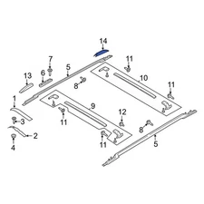 For Ford Expedition 2019-2024 Ford JL7Z7855183AA Front Left Roof Rack Cover