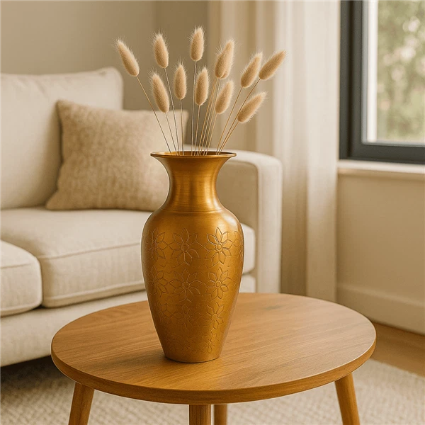 Dekovase Metall Vase Amphore Metallvase Tischvase Tischdeko Dekovase Silber Gold - Bild 4 von 4