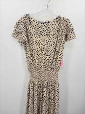 Pre-Owned TART Ivory Size Small Printed Shift Maxi Short Sleeve Dress
