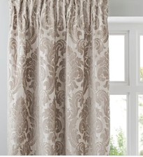 Dunelm Beige Versailles Curtains 117 x 182cms Pair no.2