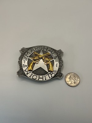 Wichita Kansas Marshal Revolvers Belt Buckle