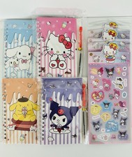 Hello Kitty  Friends 4 Notebooks  3 Kawaii Kitty Stickers Packs 30 each 