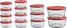 26 Piece Glass Storage Containers with Lids 13 Glass Food