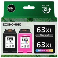 63XL Black Color Ink Cartridges for HP OfficeJet 3830 4650 4655 ENVY 4512 4520