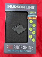hudson line shoe shine kit series 8 six piece travel polish set with case new