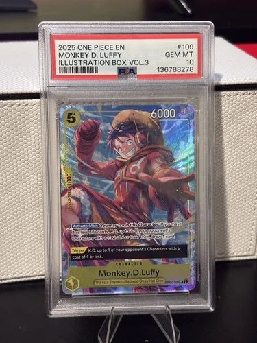 Namco One Piece Monkey.D.Luffy Foil SR OP07-109 Vol.3 Character 5 Cost 6000 Pow…
