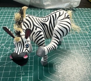 Zebra, Alebrije Original Oaxacan Wood Carving, Signed By Artist Josue Ortocha