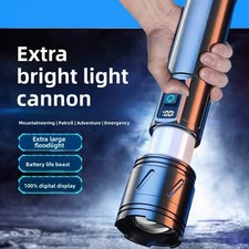 Laser portable charging flashlight, outdoor ultra bright security work light, zo