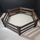 Vintage Brown Plastic Corral Fence by Marx for Pinto the Western Horse 6 Panels
