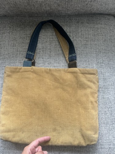 Vintage Y2K Patchwork Tasche Cord Handtasche Blumen bestickt Oma Indue Hipster - Bild 8 von 11
