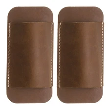 2pcs Leather Knife Sheath 4.72" x 2.24" Genuine Leather for Camping, Light Brown