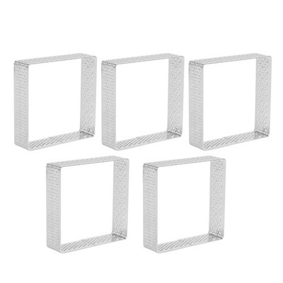 Perforated Tart  Stainless Steel Tartlet Molds Square Shape Mould Cake2576