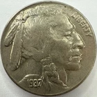 1937 About Uncirculated Buffalo Nickel Exact Coin Imaged #BF1222