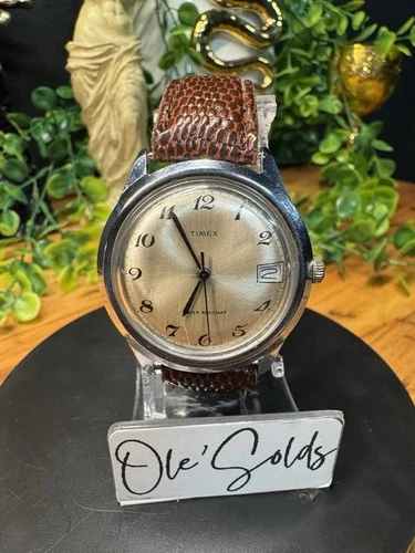 Timex Marlin 21 Jewel Vintage Manual Wind Watch Champagne Rose Dial