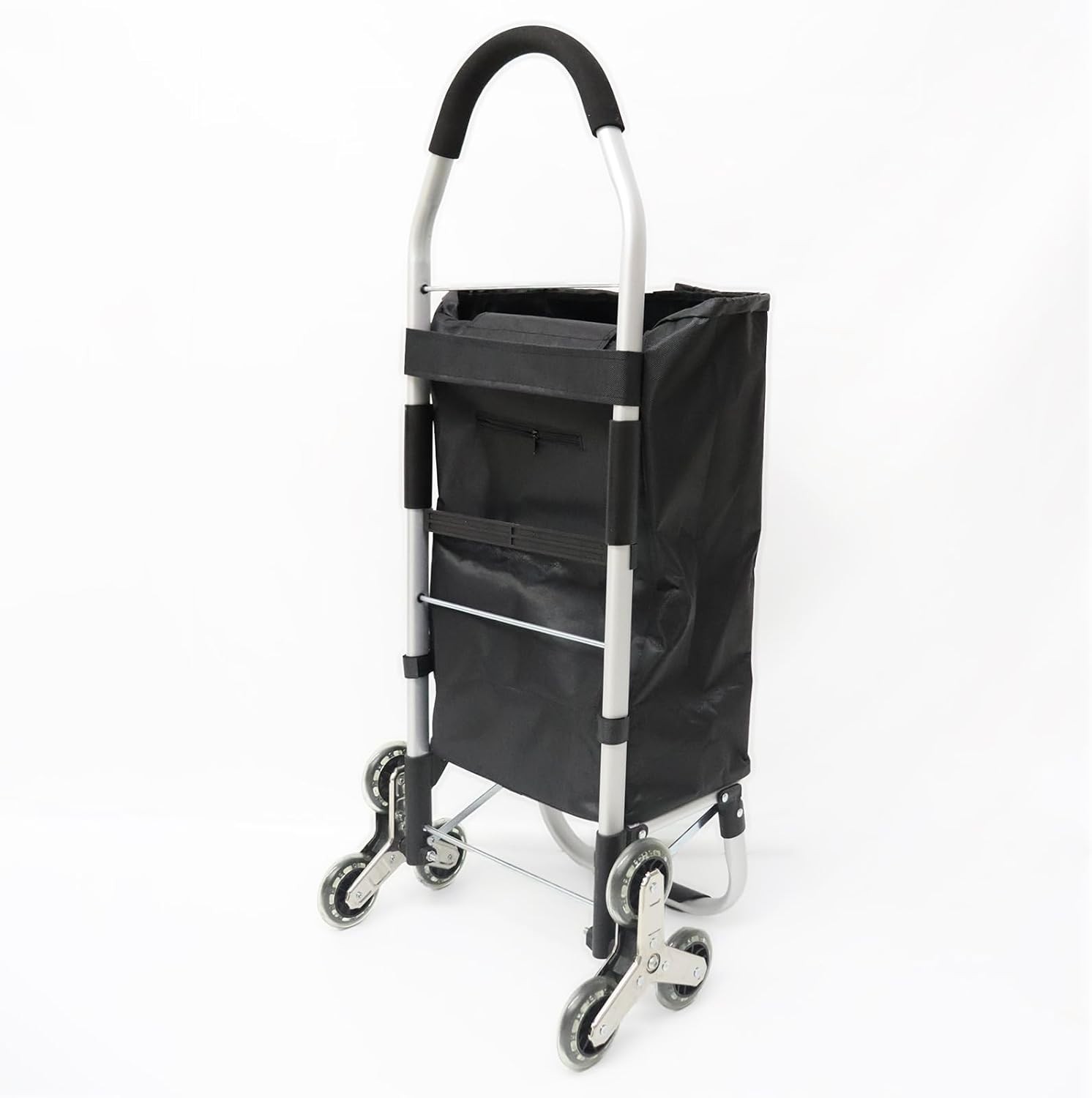 Foldable 3-in-1 Grocery Cart with 6 Wheels & Waterproof Bag - 110 lbs Capacity