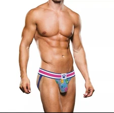 PROWLER Men’s BEACH BEARS Pattern Jock Strap Exposed Open Back Underwear Blue