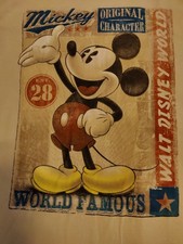 Men's Disney Original Character World Famous Mickey Mouse T-Shirt Beige S NWT