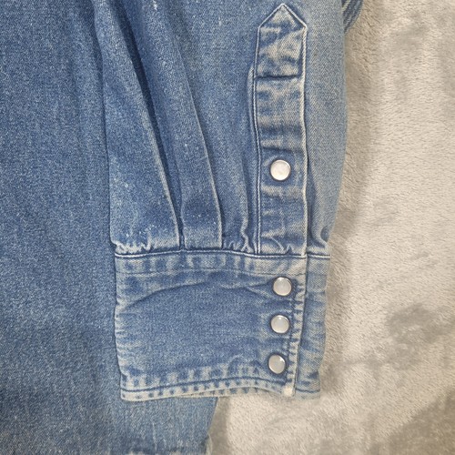 Camisa de trabajo Carhartt Western Pearl Denim a presión azul para hombre XL algodón - Imagen 7 de 13