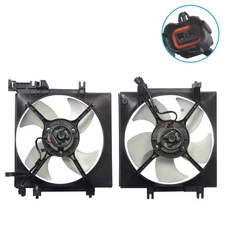 Fit 2005-2014 Subaru Outback Legacy Dual Condenser Radiator Cooling Fan Assembly