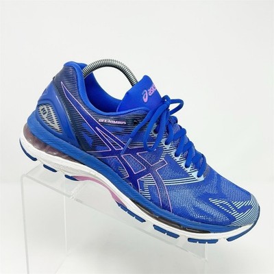 ASICS Gel-Nimbus 19 Women's Running Shoes Blue Purple Lace-Up Sneakers Size 11