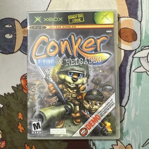 Conker: Live & Reloaded Complete In Box Demo Display Microsoft Xbox 2005 CIB