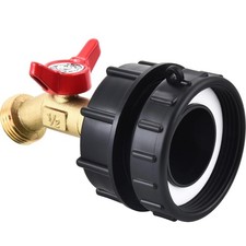 IBC Tote Tank Adapter 275-330 Gallon 2.44" Fine Thread  Garden Hose Valve