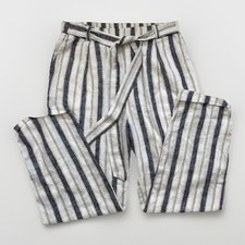 NEW Love Tree Womens Sz L Linen Blend Elastic Waist Lounge Pants Pockets Hi Rise