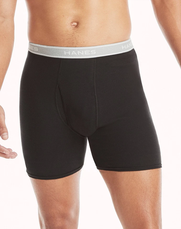 Hanes Men's 10-Pack Boxer Briefs ComfortFlex Waistband Soft Stretch Assorted - Image 3 of 4