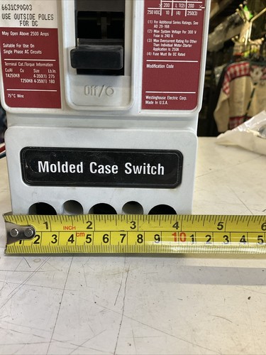 WESTINGHOUSE CIRCUIT BREAKER TYPE JD-K 250AMPS MODEL JD3250K - Picture 8 of 10