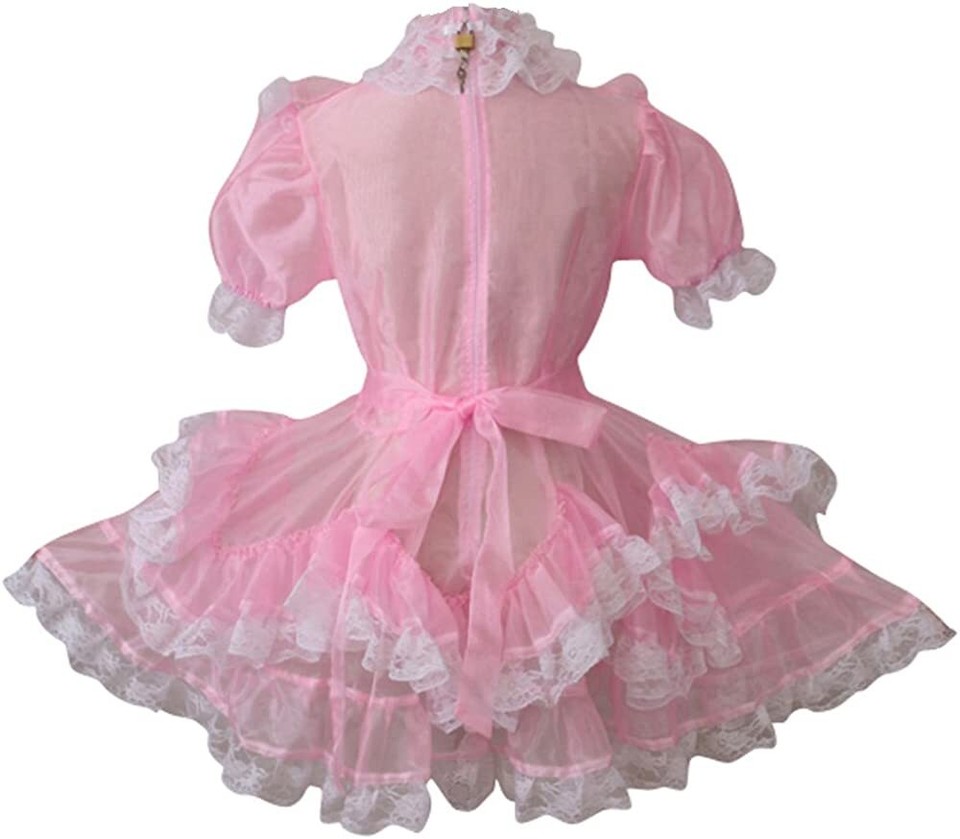 Lockable Organza Sissy Maid Dress