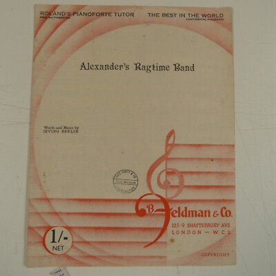Liederblatt ALEXANDER's RAGTIME BAND Irving Berlin