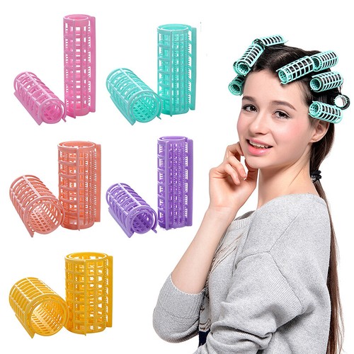 6-14Pcs/Set Heatless Hair Curler Rollers Lazy Curlers Bangs Curling Fluffy - Picture 4 of 16