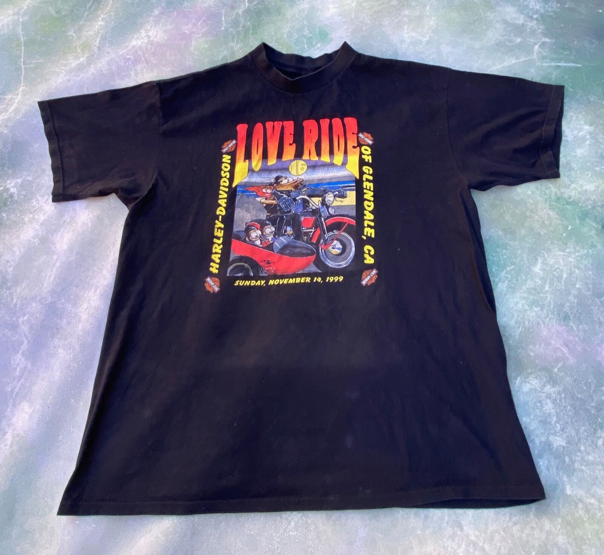Vintage Harley Davidson 1999 Love Ride Of Glendale, CA Men