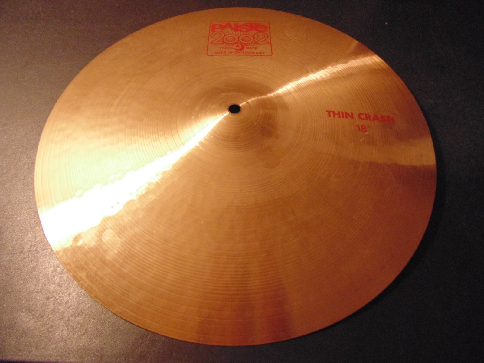 Paiste 2002 THIN CASH Cymbal 18" Very Good Condition! Normal Wear.. No