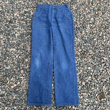 Vintage 70s Sears Jeans Talon Zipper Women  s 12 Flare Bell Bottom Pants