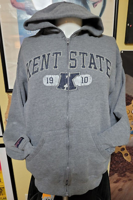 Kent State University Golden Flashes Full Zip Hoodie Sweatshirt Jacket Medium OH
