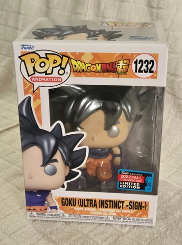 Funko Pop Dragon Ball Goku Ultra Instinct Sign 1232 Vinyl Figure Vaulted NYCC
