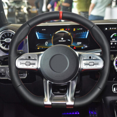 Vollleder Steeirng Rad für Mercedes-Benz C63 G63 S63 S65 GLA35 GT AMG 2018-2023