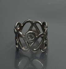 Vintage Sterling Silver Open Work Filigree Ring Size 5
