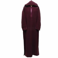 Men Moroccan wool Blend hooded Long Sleeves thobe Jubba Djellaba