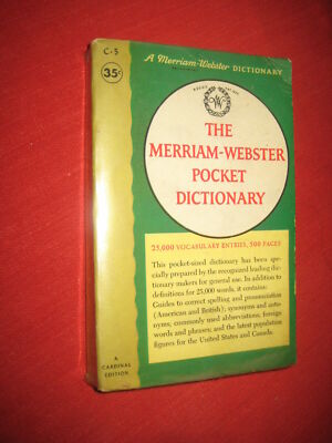 BUCH: The Merriam-Webster Pocket Dictionary, 1947 Wörterbuch