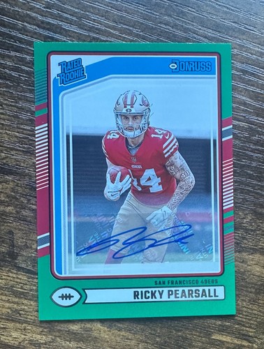 2024 Donruss Rated Rookies Autographs Green #318 Ricky Pearsall #X14158 - 第 1/2 張圖片