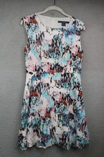 French Connection Sleeveless A-Line Dress-Size 10-Artsy-Lined