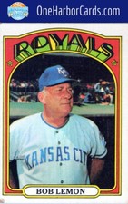 1972 Topps Kansas City Royals #449 Bob Lemon