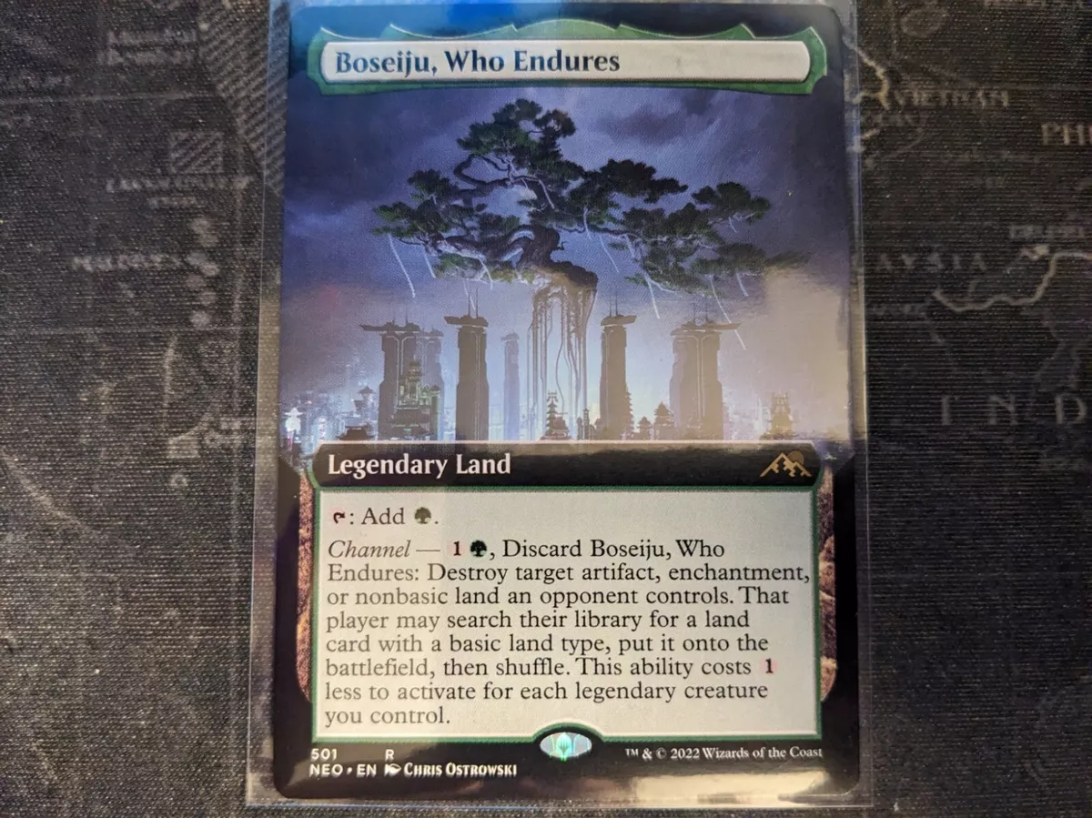 MTG Magic: The Gathering Boseiju, Who Endures Extended NEO Neon