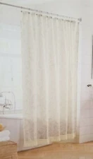 Threshold Gray Floral Fabric Shower Curtain 72" x 72" NIP